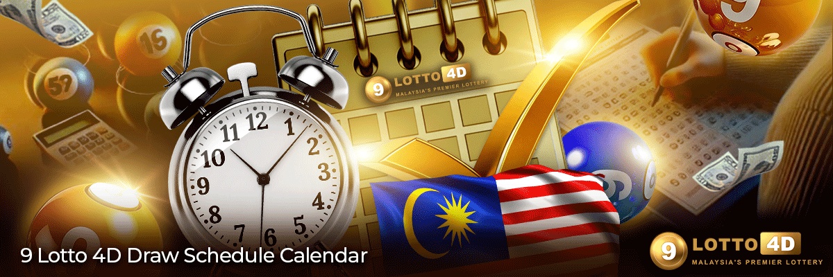 9 Lotto 4D weekly draw schedule showing draw days, times and sales closing time in GMT+8 Malaysia time