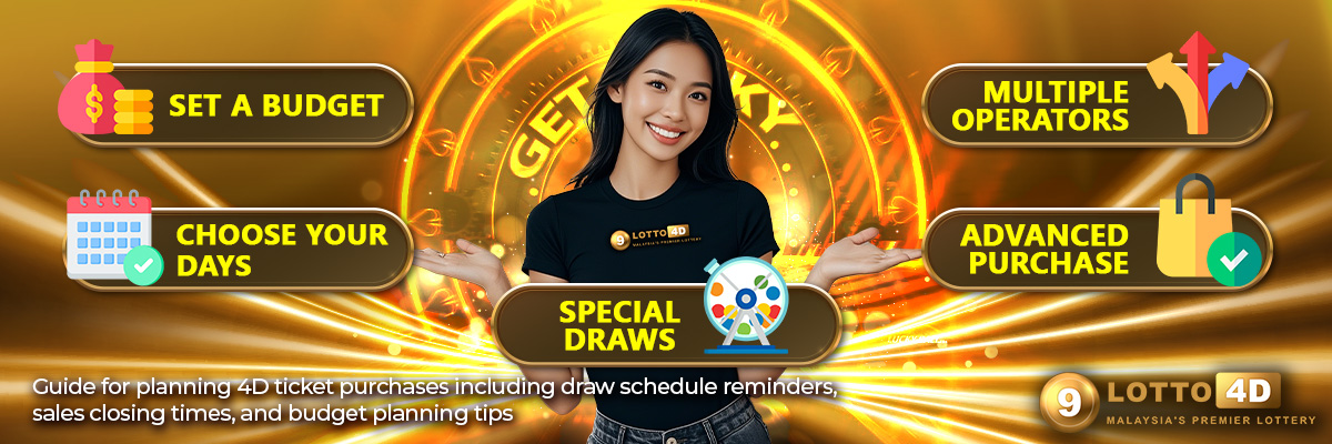 Guide for planning 4D ticket purchases including draw schedule reminders, sales closing times, and budget planning tips
